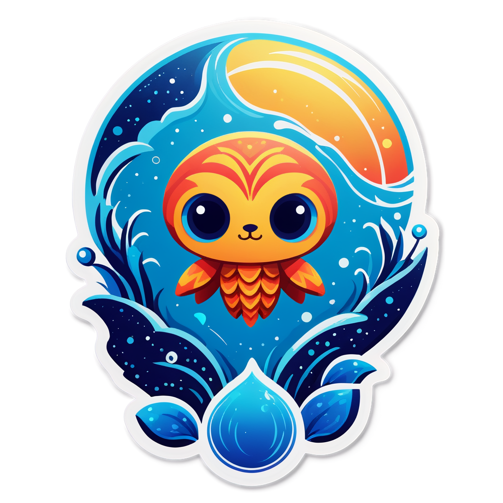 Cute Aquarian Sticker