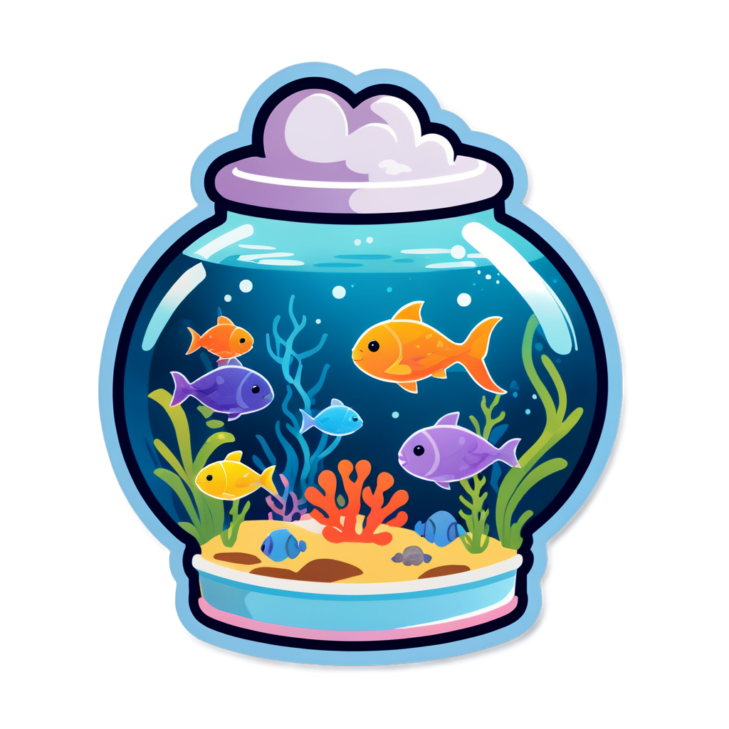 Cute Aquarium Sticker