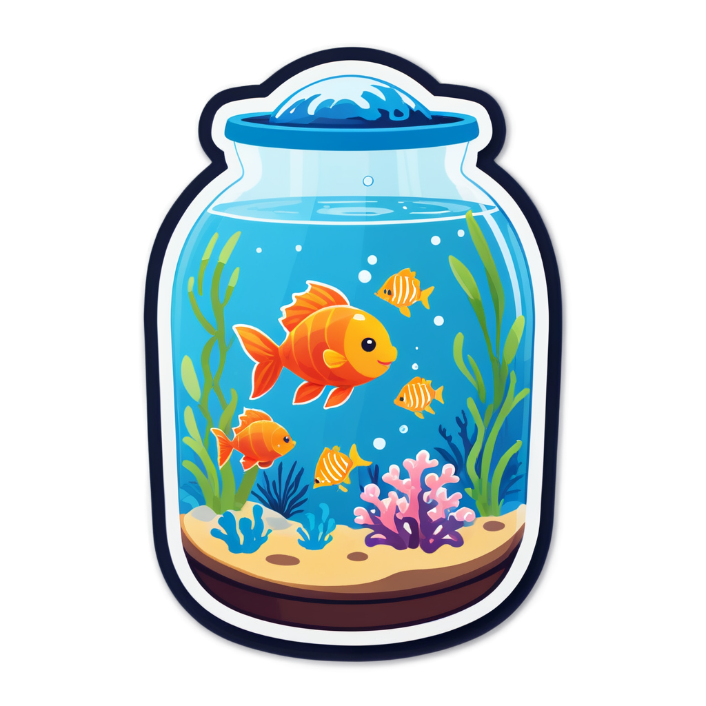 Cute Aquarium Sticker