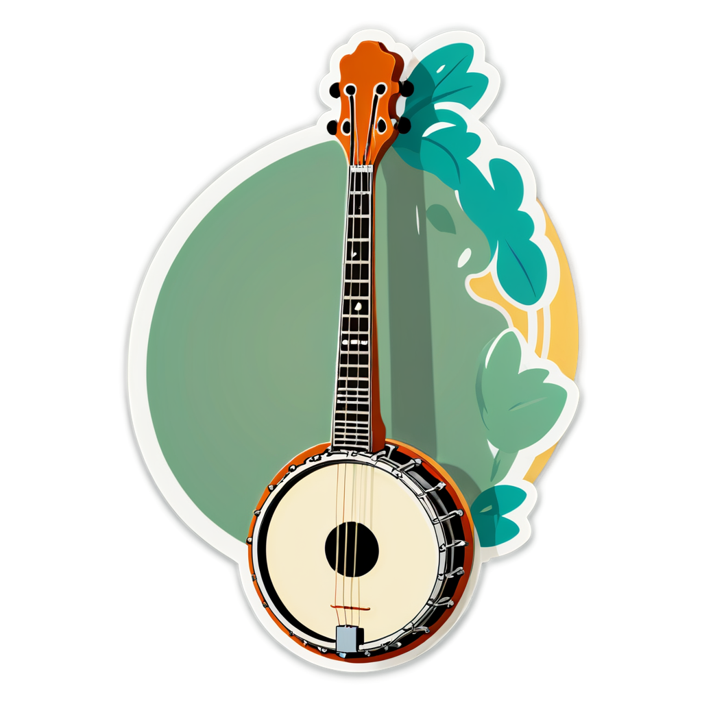 Cute Banjo Sticker