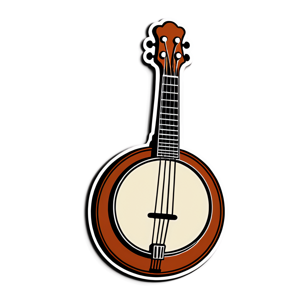 Cute Banjo Sticker