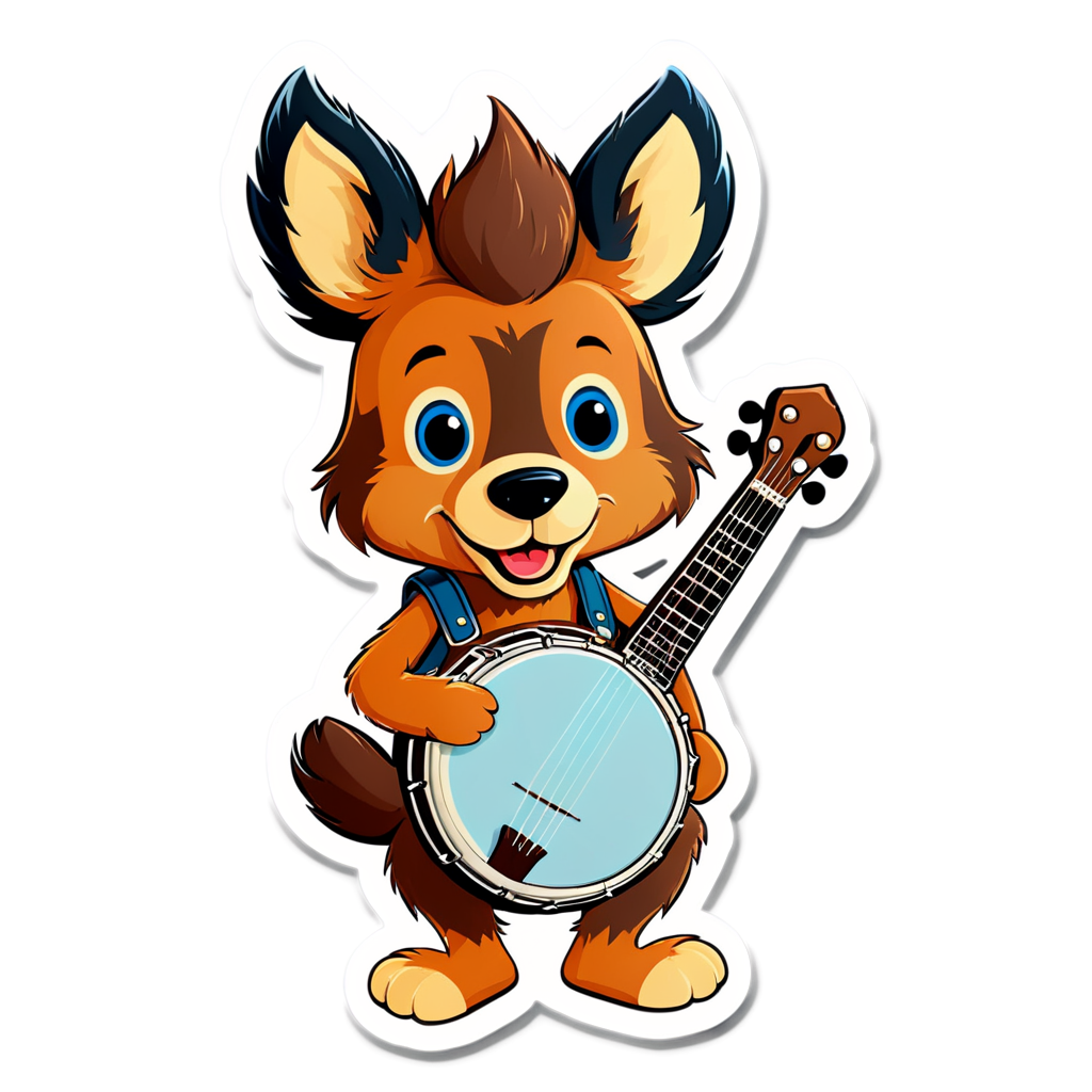 Cute Banjo Sticker