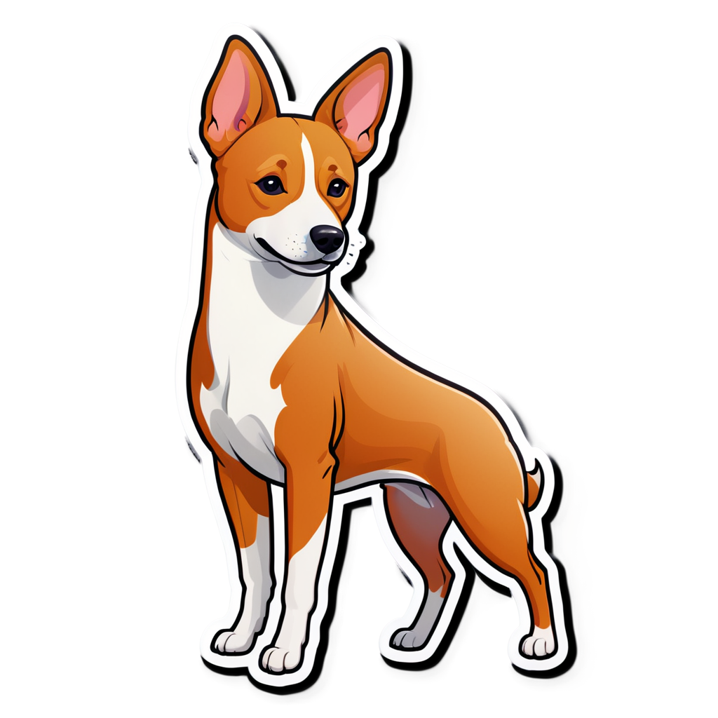 Cute Basenji Sticker