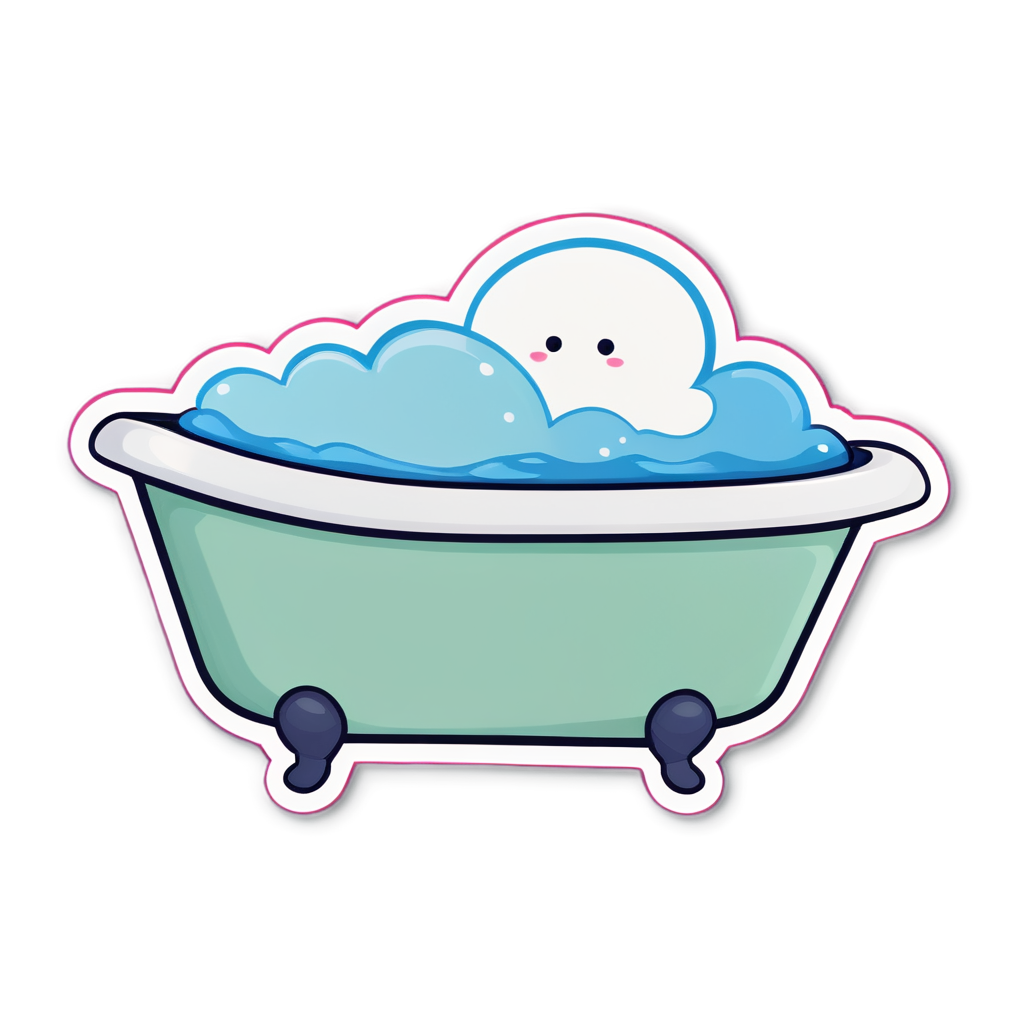 Cute Bathtub Sticker