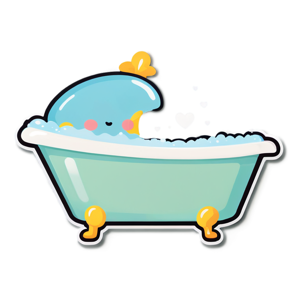 Cute Bathtub Sticker