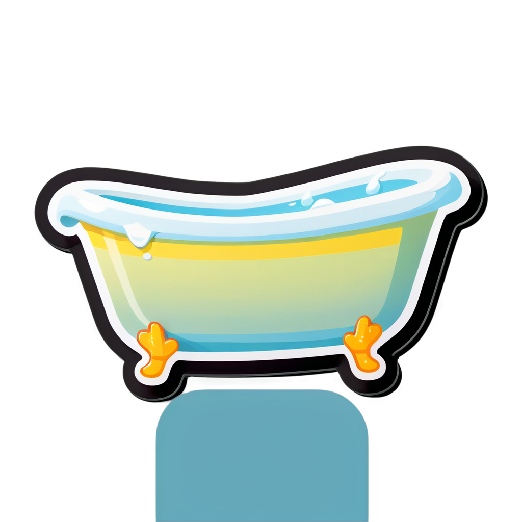 Cute Bathtub Sticker