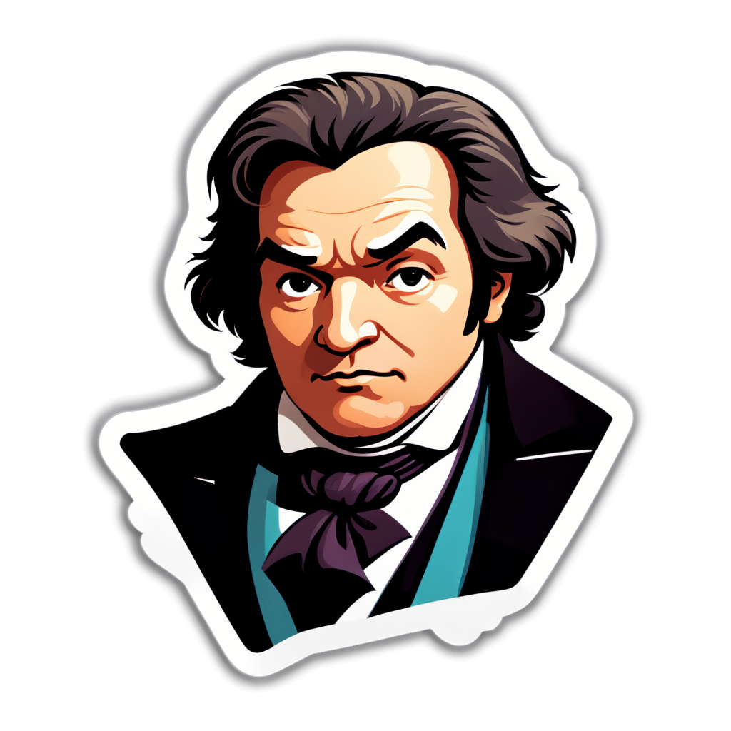 Cute Beethoven Sticker