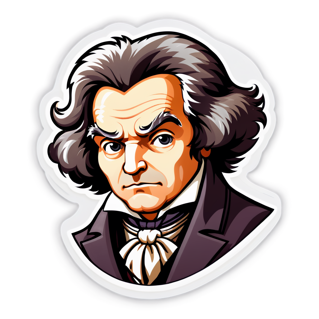 Cute Beethoven Sticker