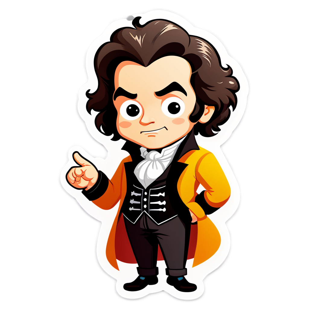 Cute Beethoven Sticker