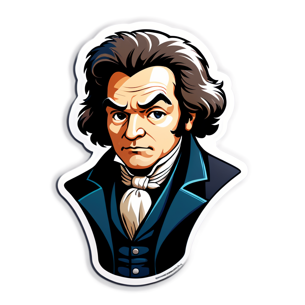 Cute Beethoven Sticker