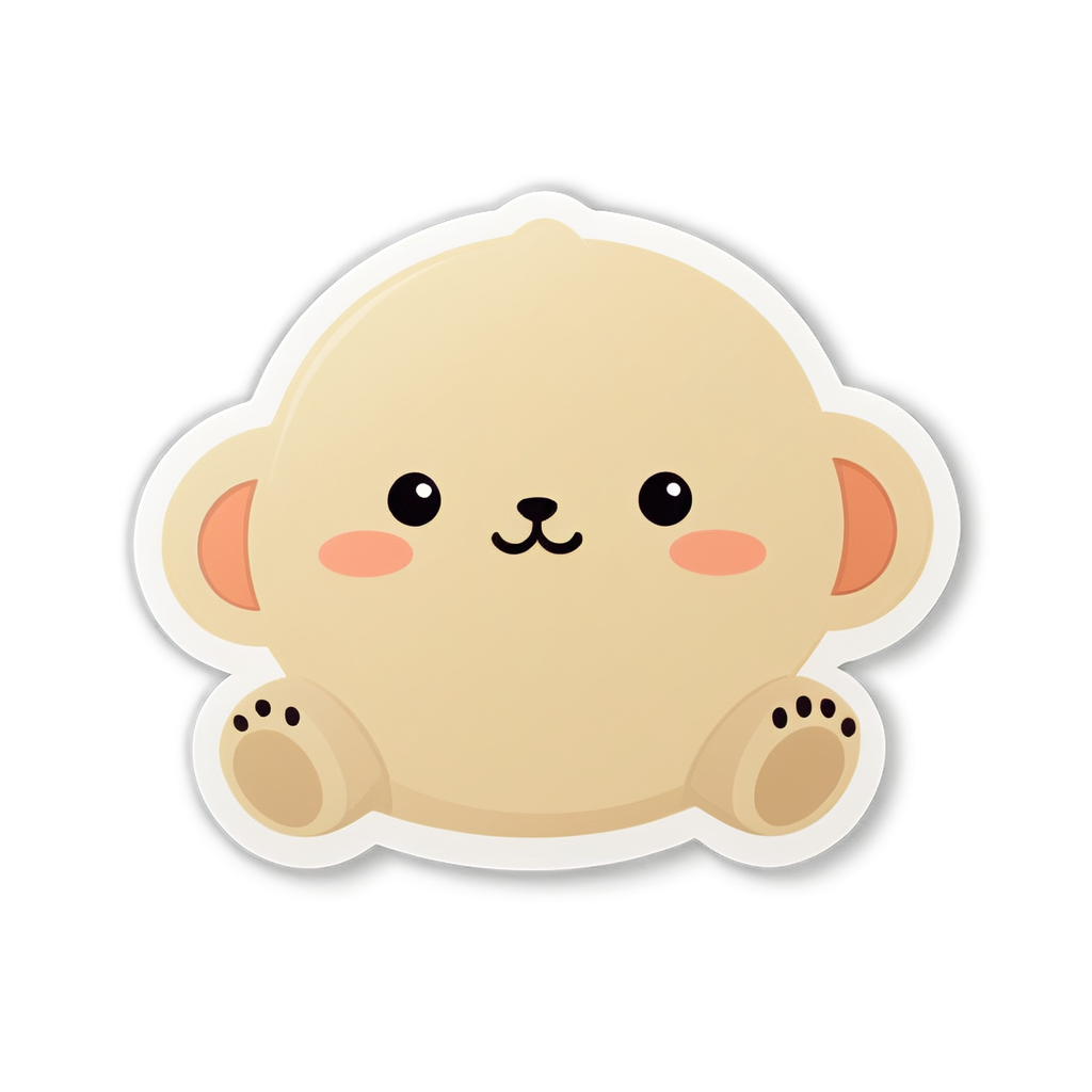 Cute Beige Sticker