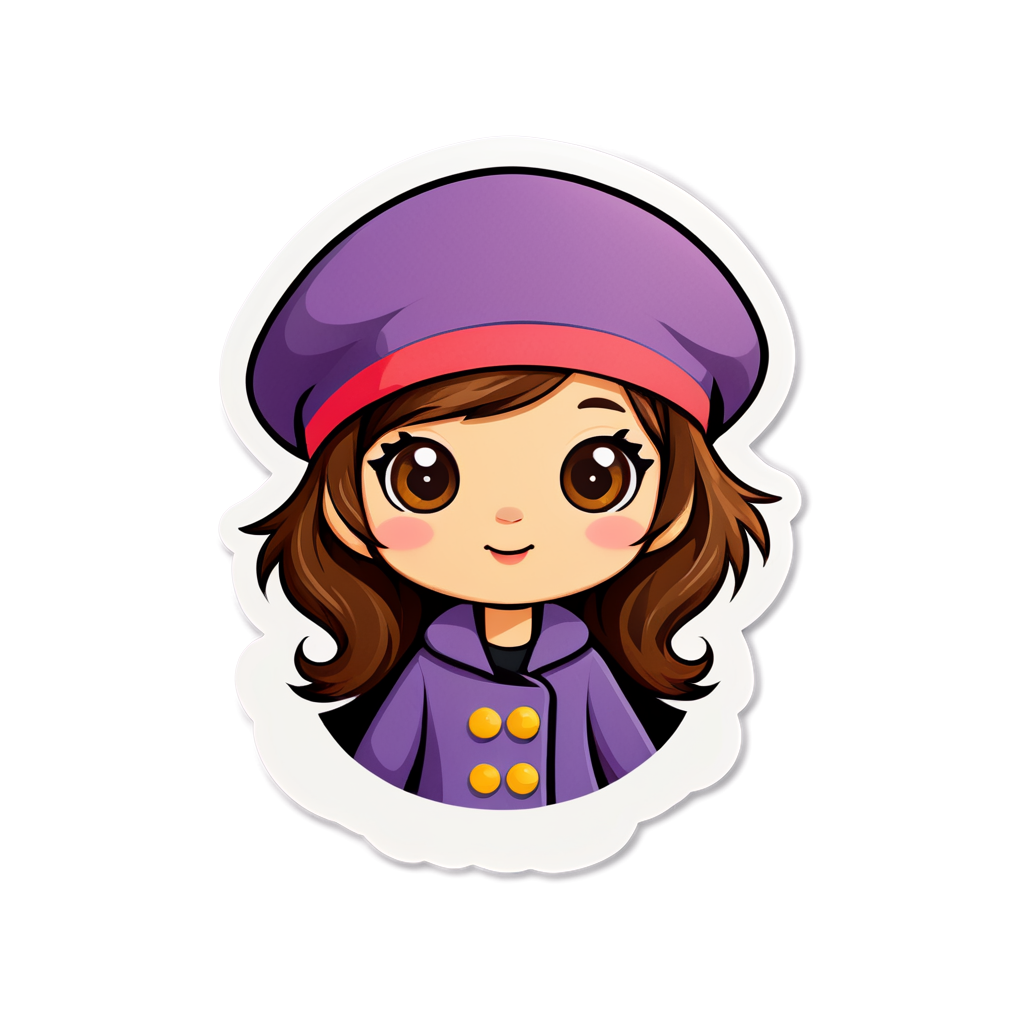 Cute Beret Sticker