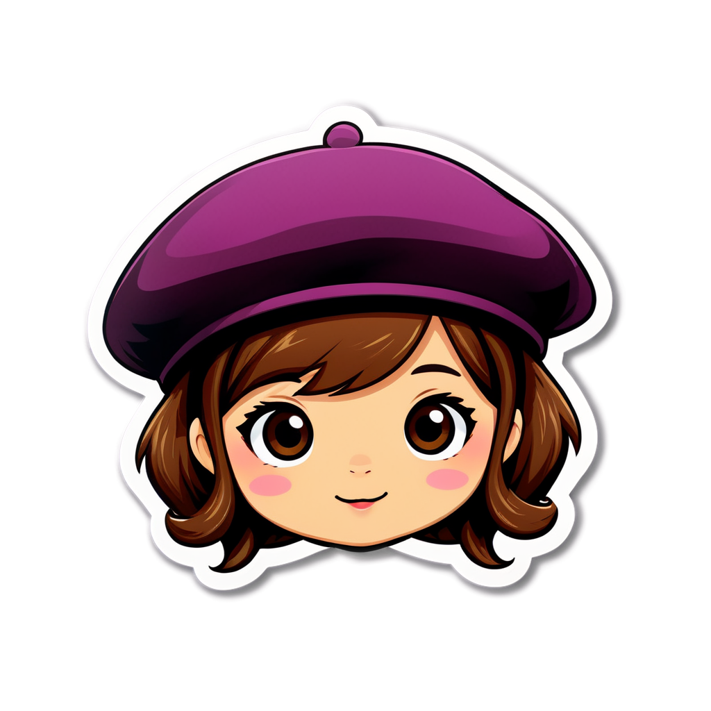 Cute Beret Sticker