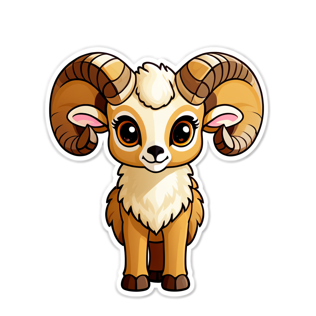 Cute Bighorn Sticker