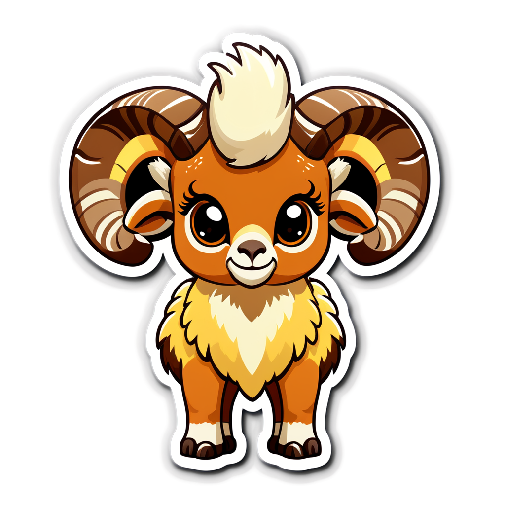 Cute Bighorn Sticker