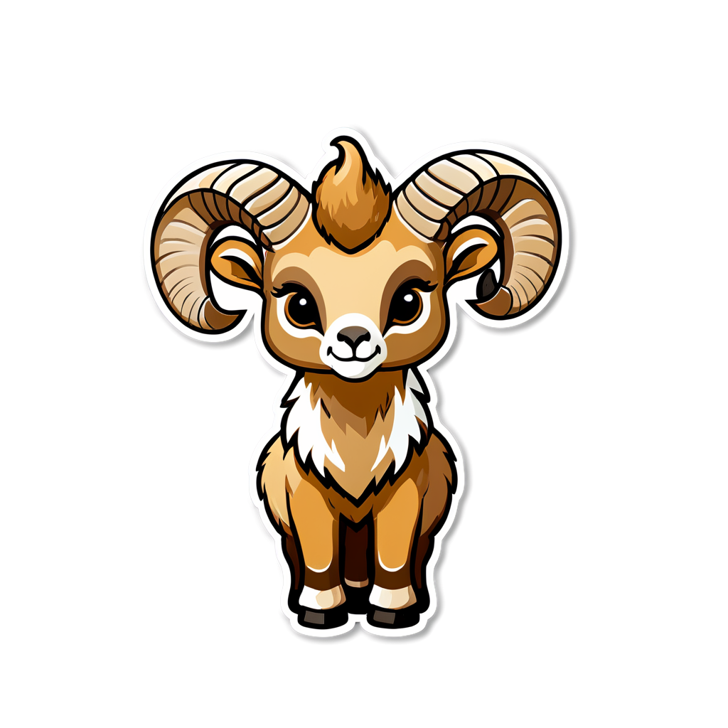 Cute Bighorn Sticker