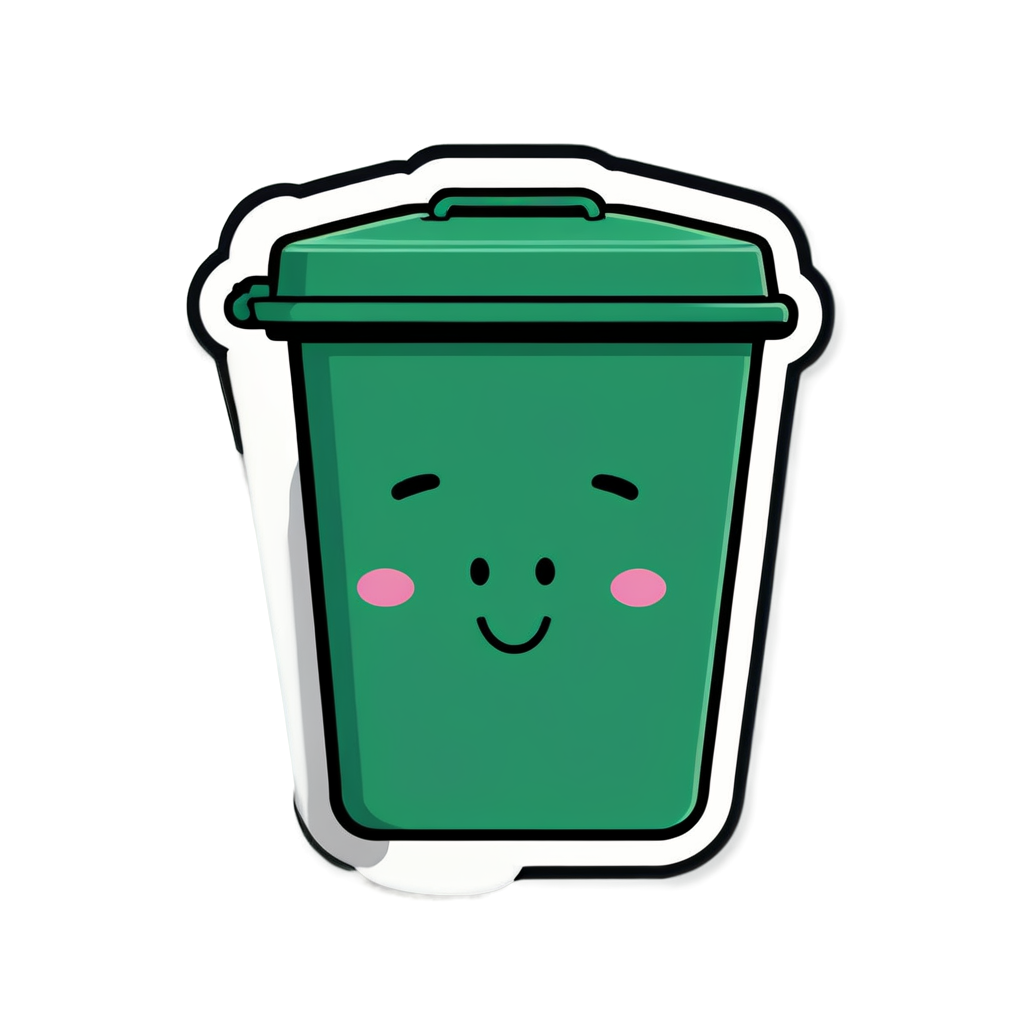 Cute Bin Sticker