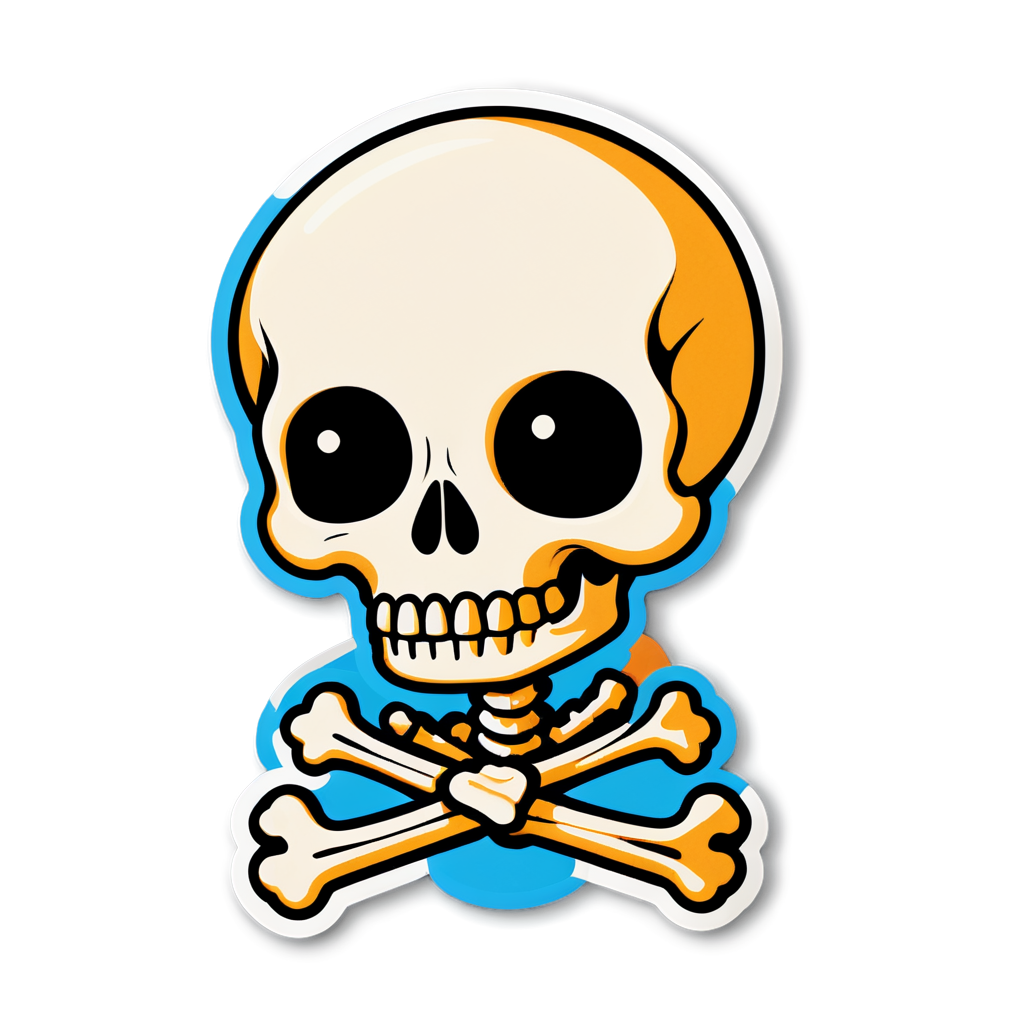 Cute Bones Sticker