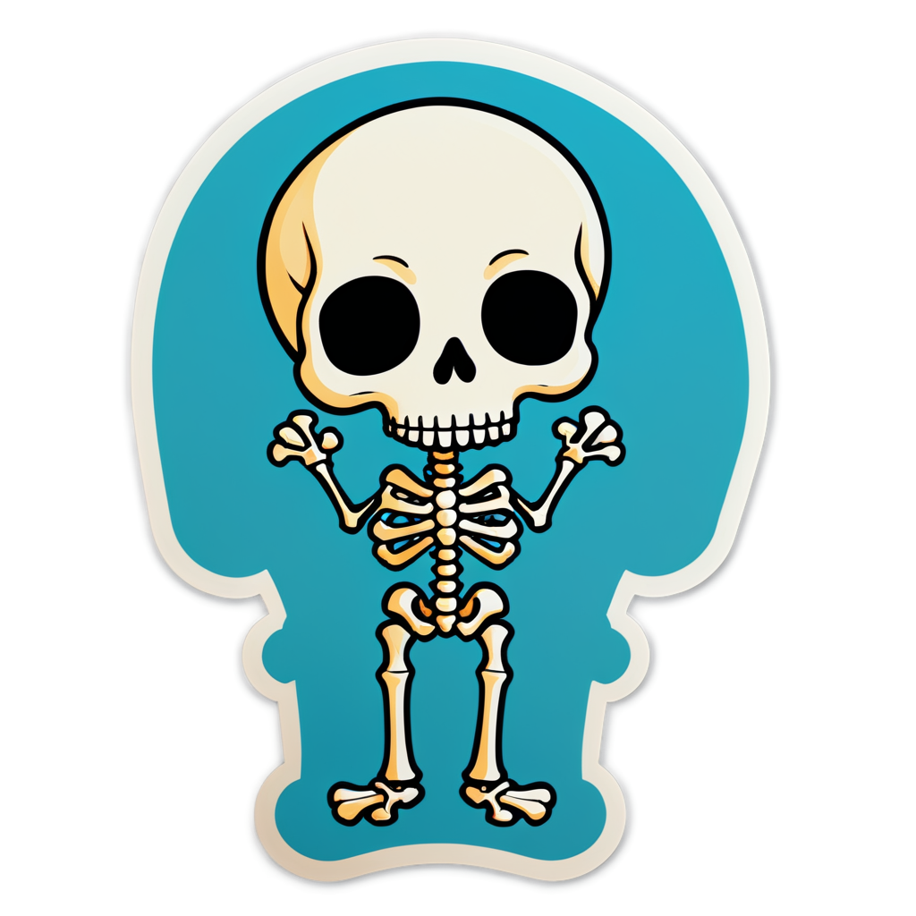 Cute Bones Sticker