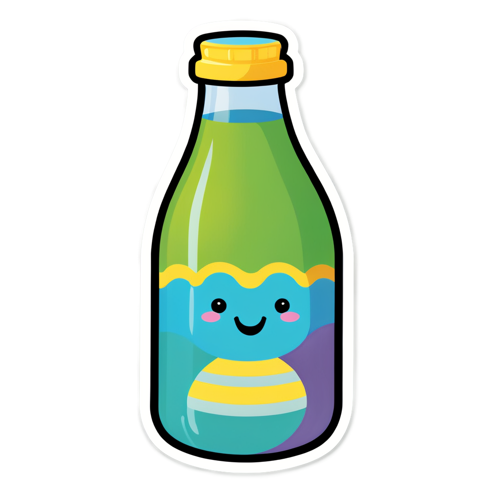 Cute Bottle Sticker