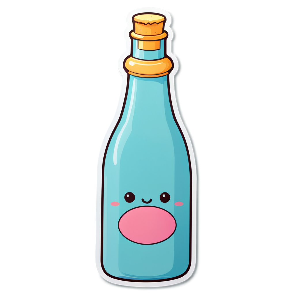 Cute Bottle Sticker