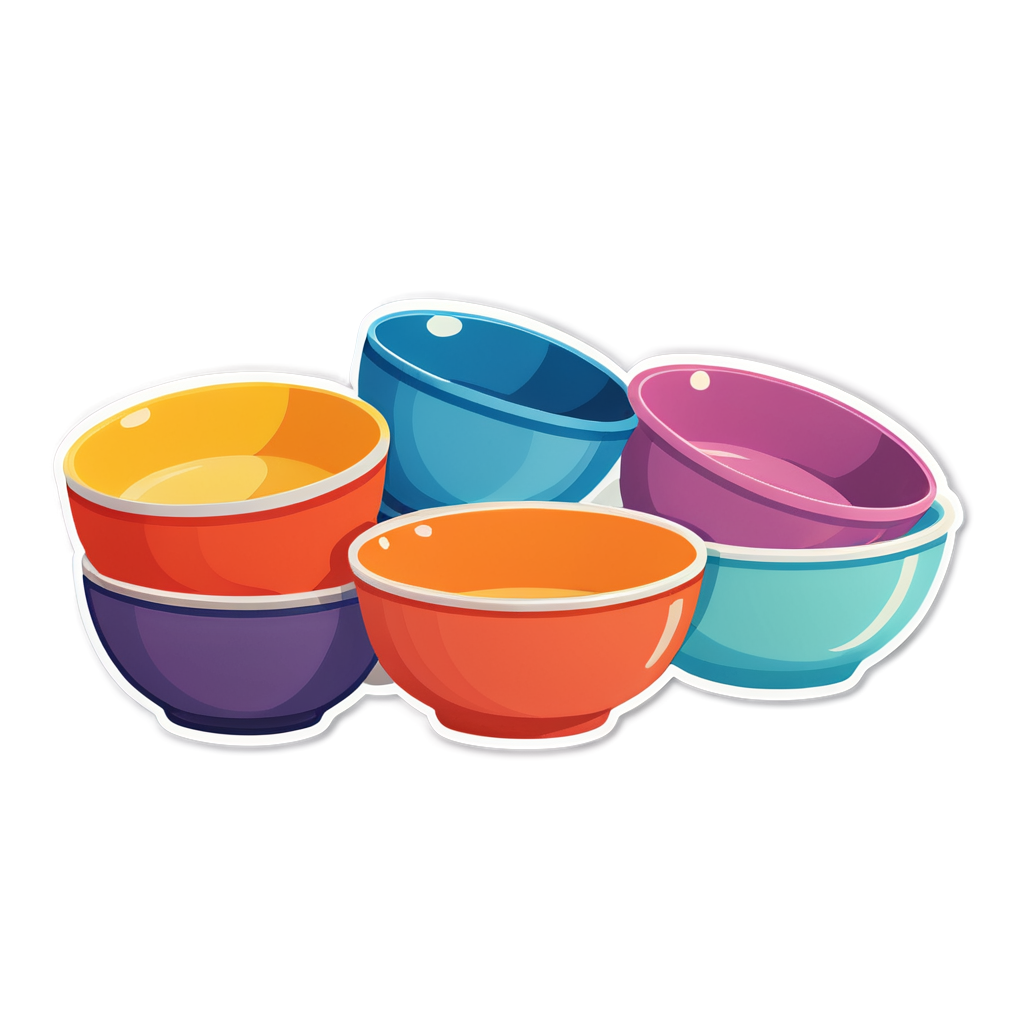 Cute Bowls Sticker