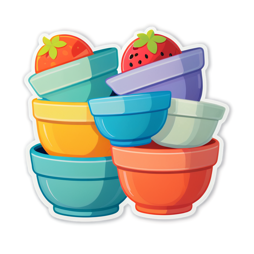 Cute Bowls Sticker