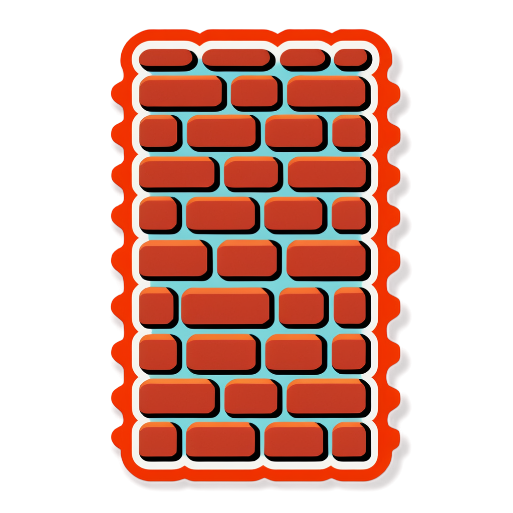 Cute Brick Sticker