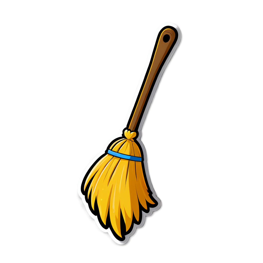 Cute Broom Sticker