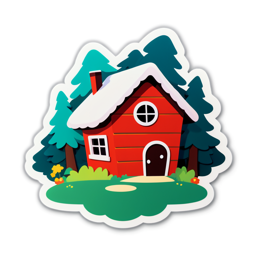 Cute Buckhouse Sticker