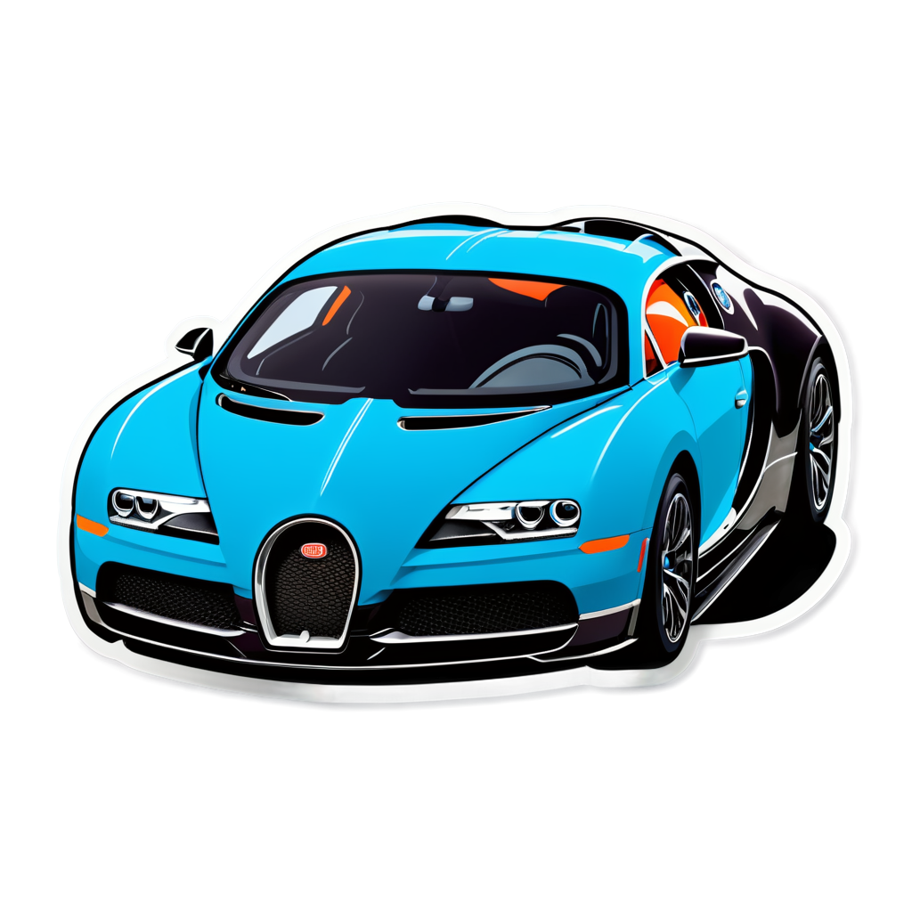 Cute Bugatti Sticker