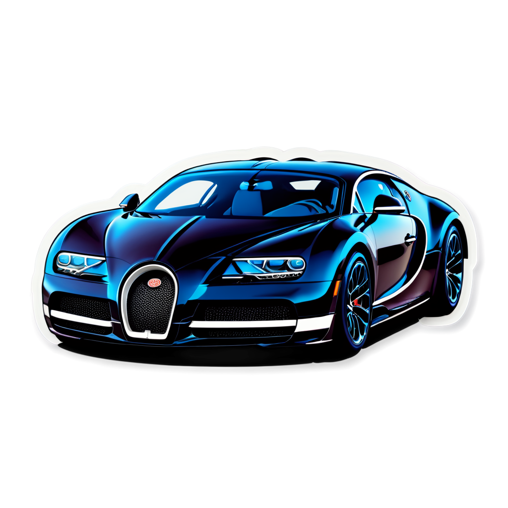 Cute Bugatti Sticker