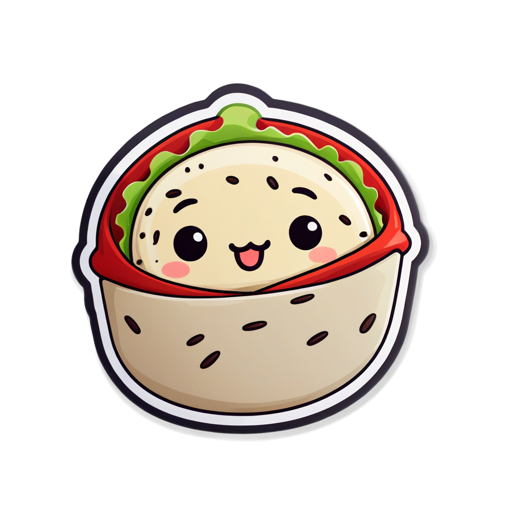 Cute Burrito Sticker