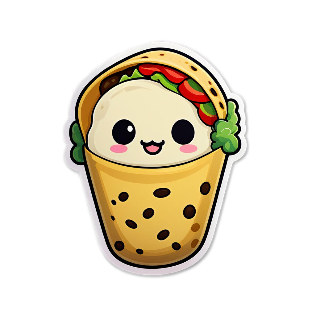 Cute Burrito Sticker