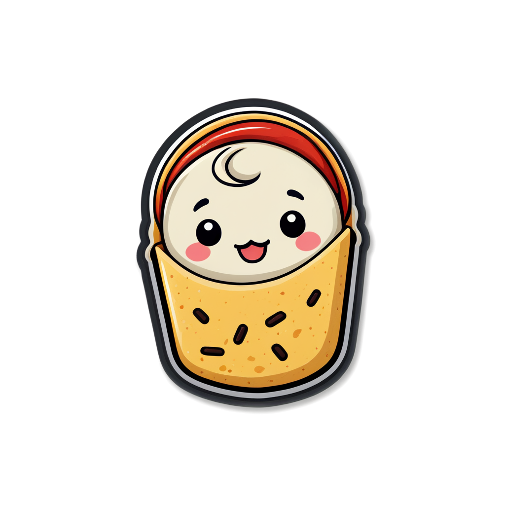 Cute Burrito Sticker