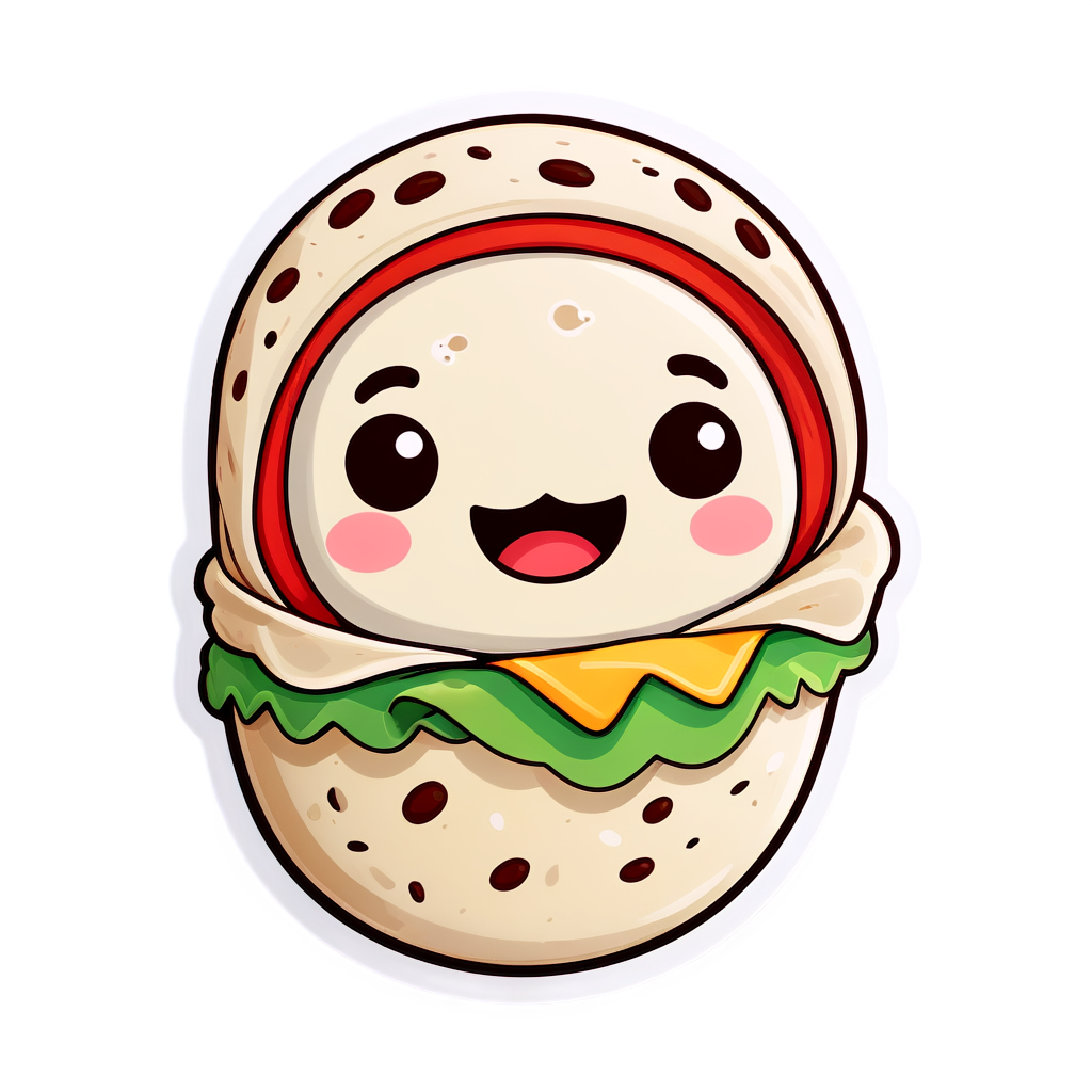 Cute Burrito Sticker