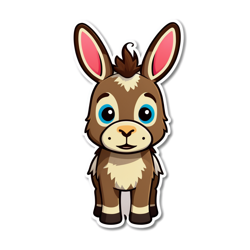 Cute Burro Sticker