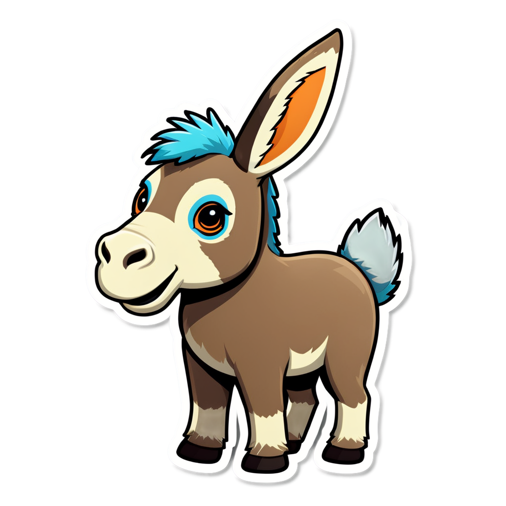 Cute Burro Sticker