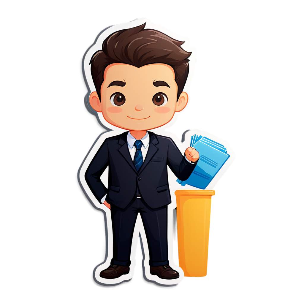 Cute Businessman Sticker