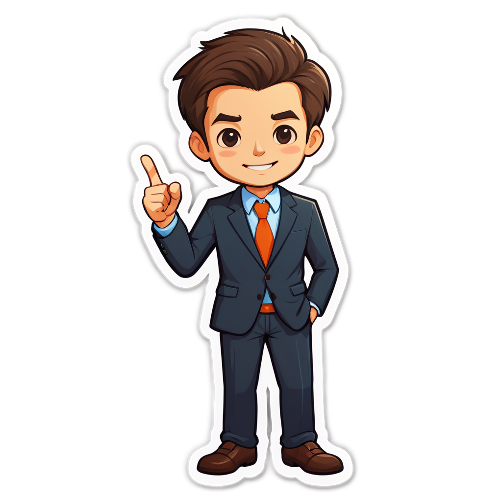 Cute Businessman Sticker