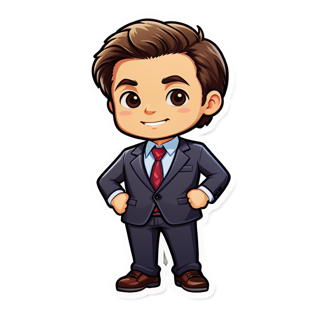 Cute Businessman Sticker