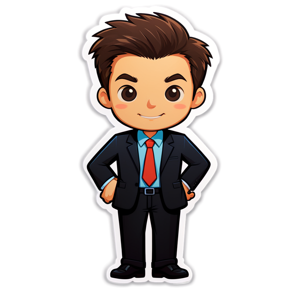 Cute Businessman Sticker