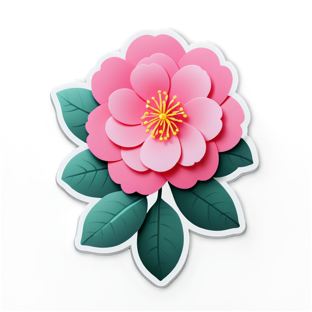 Cute Camellia Sticker