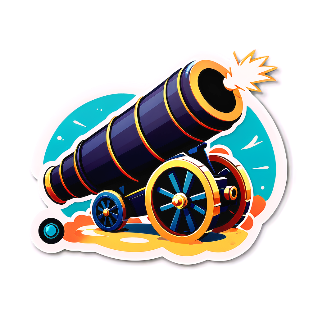 Cute Cannon Sticker