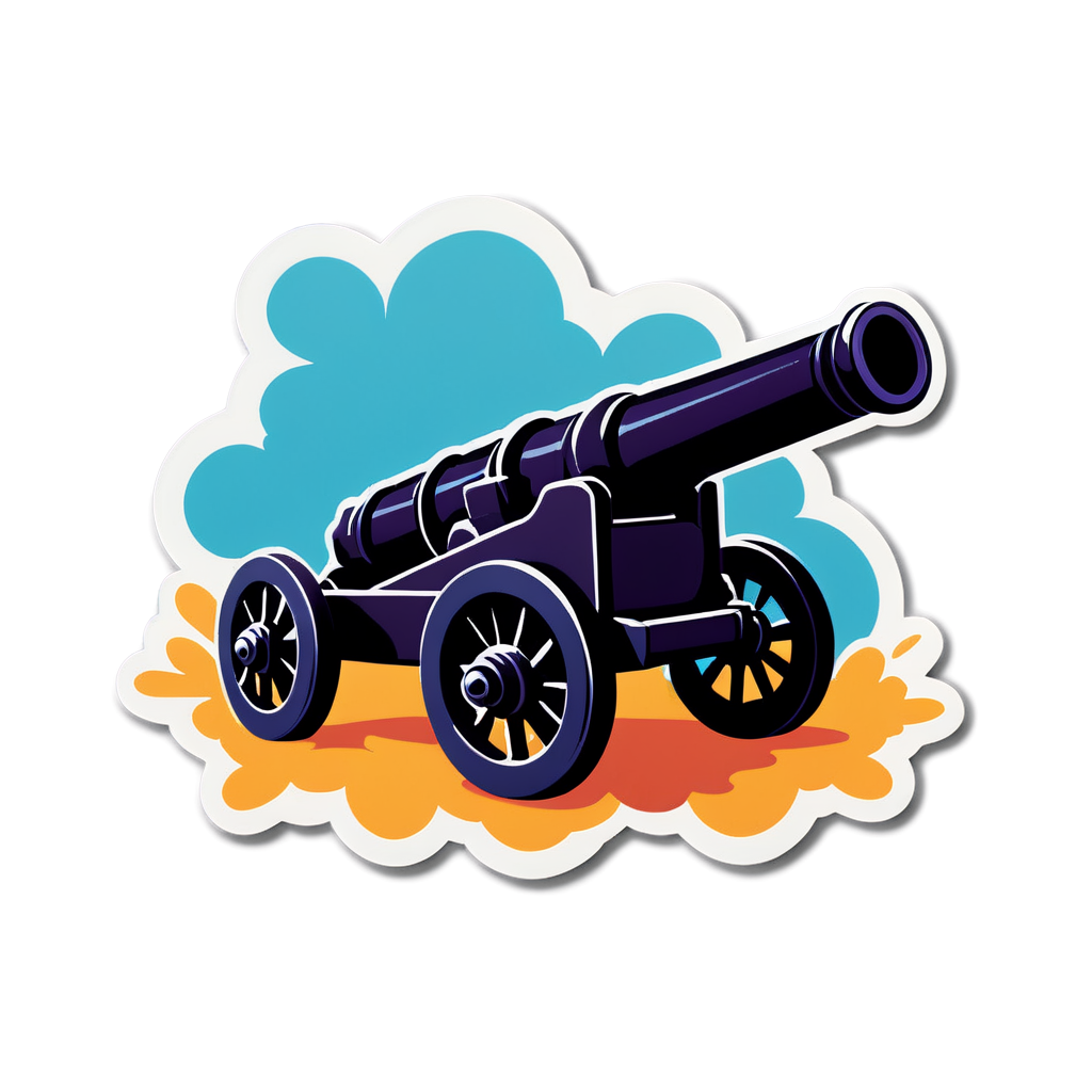 Cute Cannon Sticker