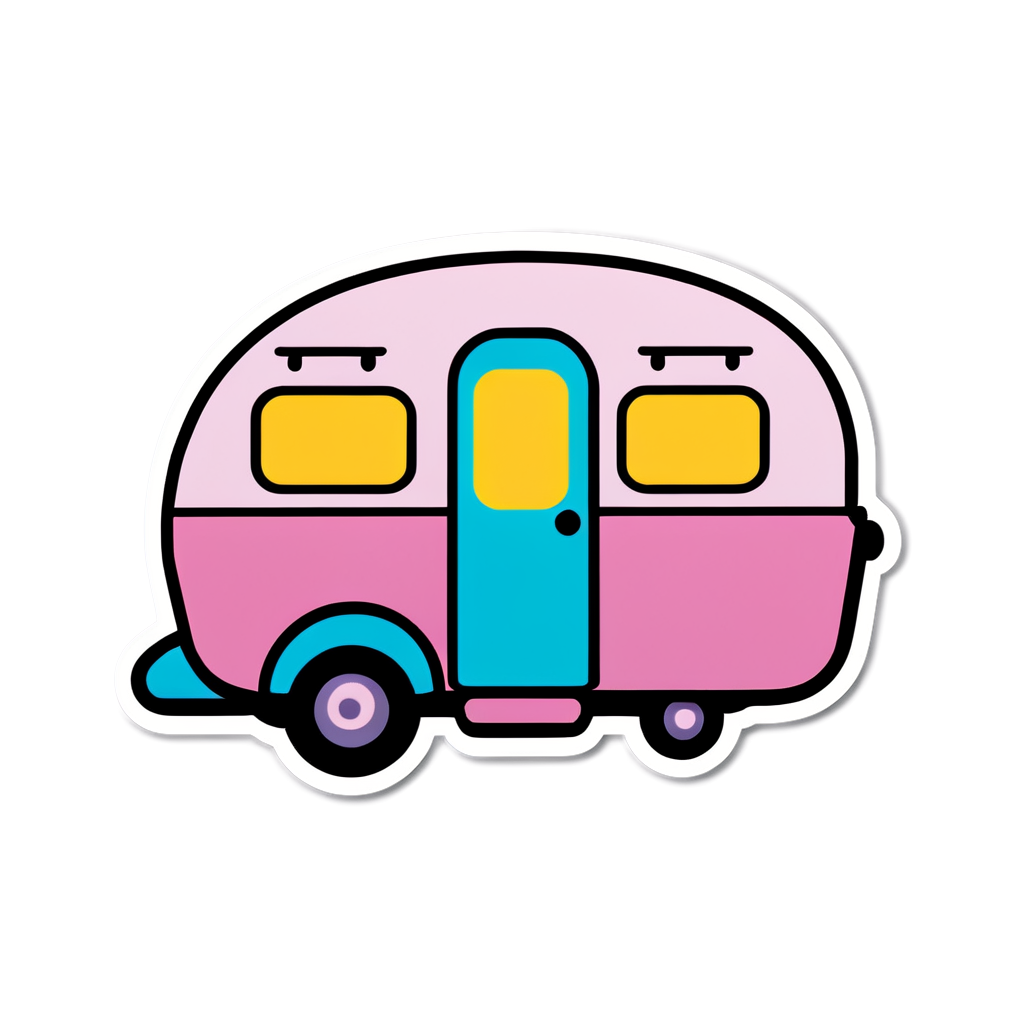 Cute Caravan Sticker