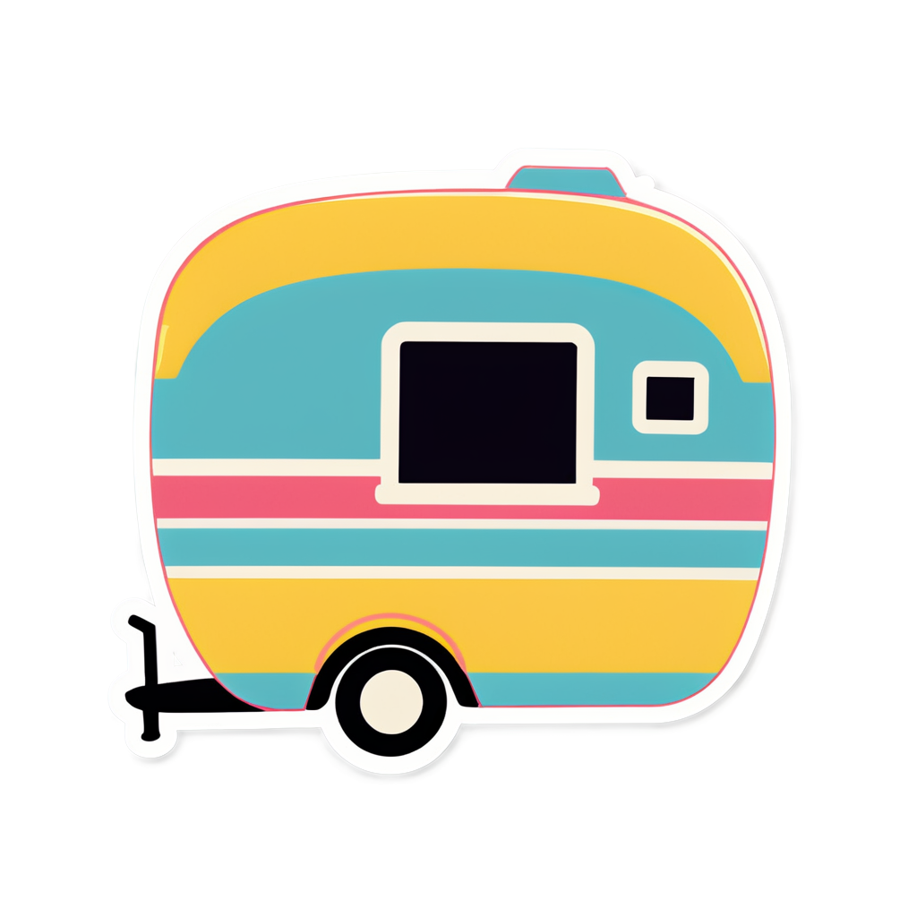 Cute Caravan Sticker