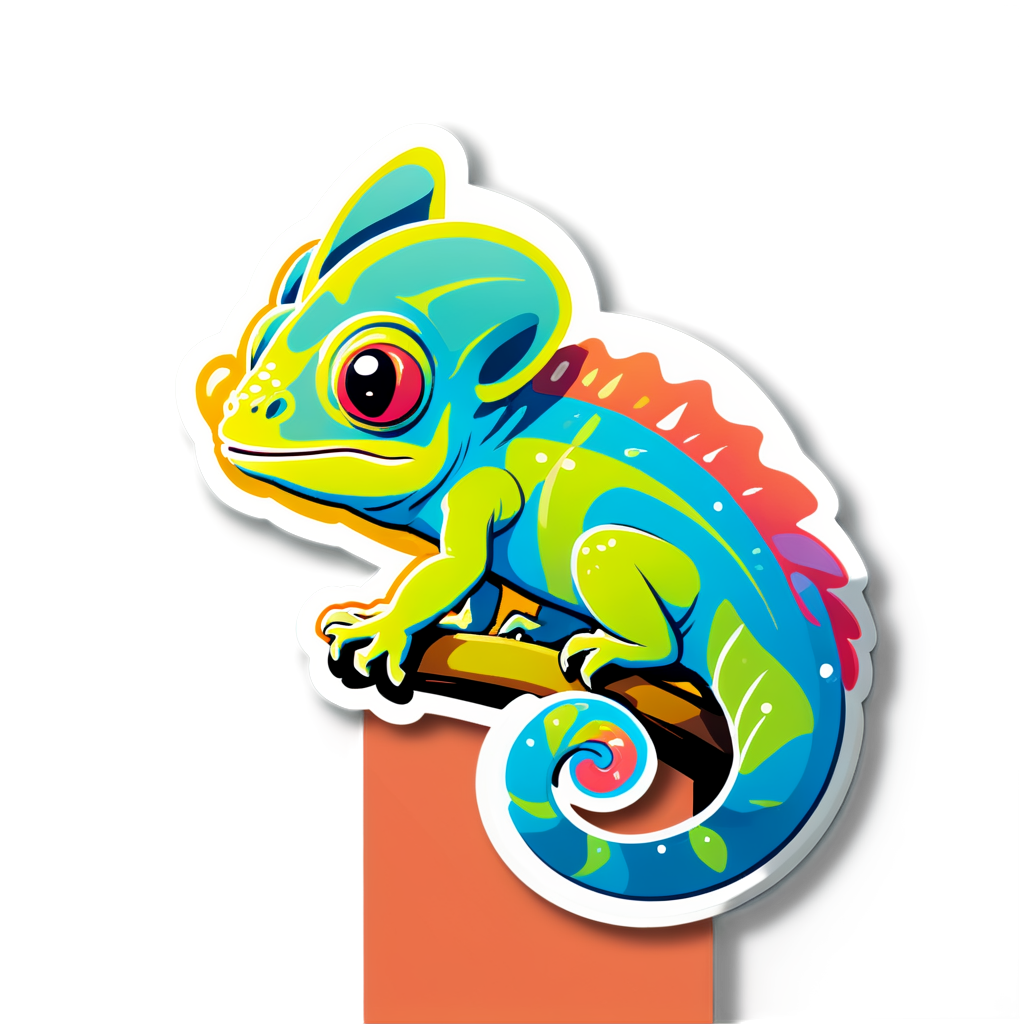 Cute Chameleon Sticker