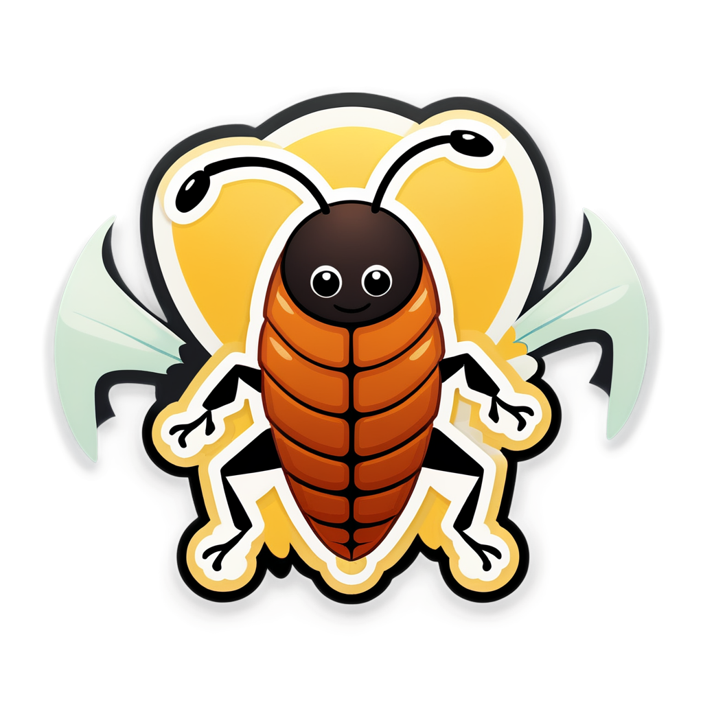 Cute Cockroach Sticker