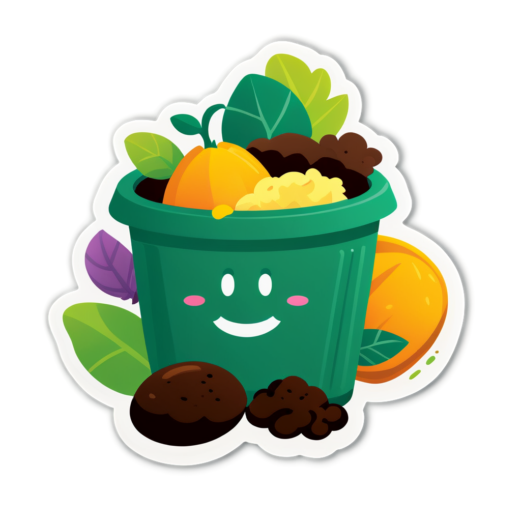 Cute Compost Sticker
